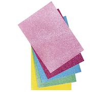 Rayher Hobby 53960000 - Fieltro brillante, surtido: rosa/rosa/turquesa/verde/amarillo sol, 21 x 30 x 0,1 cm