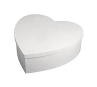 Rayher Hobby 67293102 Caja de papel maché, color blanco, 30 cm de diámetro, 10 cm