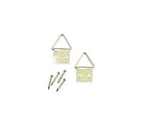 RAYHER HOBBY 8901100 colgadores para Cuadros de latón, Bolsa de 10 Unidades, 10 mm de Alto