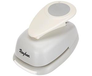 RAYHER HOBBY 8961400 Perforadora de Papel, 1 Agujero, Gris y Blanco, ø 5,08 cm, (2")