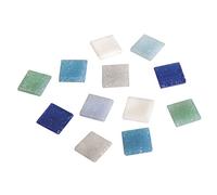 RAYHER Hobby- Piedras de Mosaico, Color Tonos-Azules, 1x1cm, (Aprox. 1300 Unidades), Cubo 1Kg (1453008)
