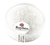 RAYHER Hobby Rayher 1406037 - Cuentas de Semillas, 2 mm de diámetro, Transparente, Cristal, tamaño pequeño