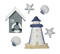 Rayher Hobby Rayher 8606700 - Juego de 6 piezas de polirresina para decoración marítima (2-8 cm)