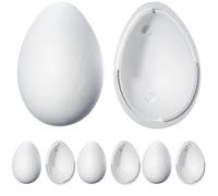 Rayher Huevo de Pascua para Decorar, 30 cm, 2 mitades, de poliestireno, para Rellenar, 3317100 (Paquete de 4)
