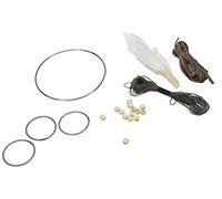 Rayher Kit atrapasueños blanco y gris, con accesorios, 17x33 cm, decoración, 66045000