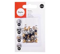 Rayher Kit ojales metálicos, 50 ud 3 mm Ø, colores variados, manualidades y Scrapbooking, 69287000