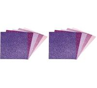 Rayher Láminas de fieltro con purpurina, 5 ud, tonos rosados y lila, 20x30 cm, 75439999 (Paquete de 2)