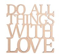 Rayher Letrero madera decoración 'Do all things with love', 17,9x18,2x0,3 cm, 46313000