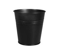 Rayher Macetero decorativo de interior metálico, negro, 10,5 cm ø, 11 cm alto, 25193576