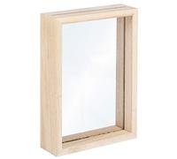 Rayher Marco de madera con doble metacrilato, 11,5x16x3,5 cm, marco para fotos pequeñas, 62839505