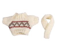 Rayher Mini Jersey de Punto Lasse + Bufanda, 5,5x8,5cm, Bolsa 1set, Neutro, 46815000