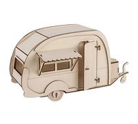 Rayher Miniatura de caravana en 3D, maqueta de madera, 36x18x15 cm, para montar y pintar, 62858505