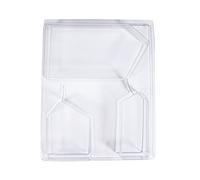 Rayher Molde 3 casas decorativas, tejados inclinados, 3 cm grosor, 36129000