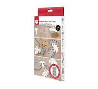 Rayher Molde calabazas, hojas y setas decorativas, 7 figuras, 14,5x26x1 cm, manualidades, 36123000
