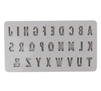 Rayher Molde silicona abecedario mini ABC, 27 letras, 14,5x26x1 cm, manualidades, 36158000