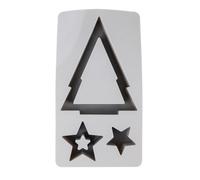 Rayher Molde Silicona arbol Velas y Estrellas, 14,5x26x4cm, 3 Formas, Caja 1uds, Gris, 36169000