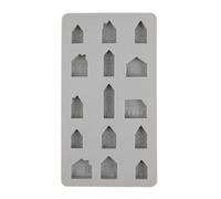 Rayher Molde silicona casitas, 15 formas, 14,5x26x1,5 cm, manualidades, 36156000