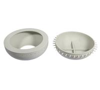 Rayher Molde Silicona Cuenco 18cm Borde Agujero, ø 18cm x 6cm Alto, Gris, 36197000