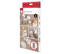 Rayher Molde silicona 'Happy Egg', 14,5x26x2 cm, 4 formas, manualidades, decoración Pascua, 36136000