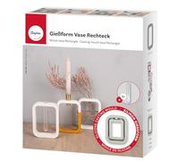 Rayher Molde silicona jarrón cuadrado, 10,5x14x3,7 cm, 1 tubo de ensayo, decoración, 36135000