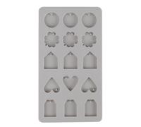 Rayher Molde silicona mini colgantes, 14,5x26x1 cm, 15 formas, joyas y manualidades, 36159000