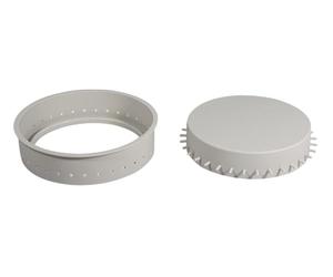 Rayher Molde Silicona Posavasos Borde Agujeros, ø 17cm x 4cm Alto, Gris, 36198000