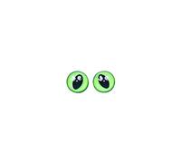 Rayher Ojos de Gato de plástico para Coser, Color Verde/Negro, 12 mm de diámetro, 6 Unidades, Ojos de Animales, 8902800