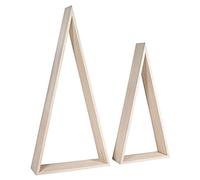 Rayher Pack de 2 estanterías Triangulares de Madera, 20x7,5x42 cm y 26x8x54 cm, 62787000