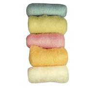 Rayher Pack vellón de lana fieltro Poetry Life, 5 tonos pastel (20 g), 100% lana de oveja, 53658000