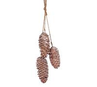 Rayher Piñas en cordón para colgar, 3 piñas, 26cm, 55959000