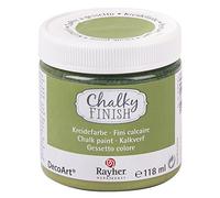 Rayher Pintura a la tiza Chalky Finish, verde aguacate, 118 ml, vintage, shabby chic, 38867452