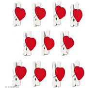 Rayher Pinzas de Madera con corazón de 25 mm.