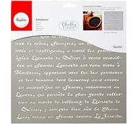 Rayher Plantilla caligrafía francesa, 30,5x30,5 cm, poliéster, manualidades y decoración, 38908000
