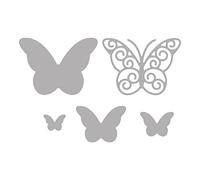 Rayher Plantillas troquelado mariposas Whimsical, 5 ud, 1,3-4,5 cm, manualidades, 59229000