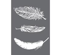 Rayher Plumas, Surtido, DIN A5, 1 plantilla + rasqueta en bolsa