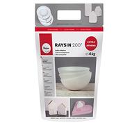 Rayher Polvo para moldear Raysin 200, blanco, 4 kg, seca al aire, sin olor, 34410102