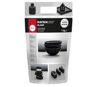 Rayher Polvo para moldear Raysin 250, negro, 1 kg, seca al aire, manualidades y decoración, 34479576