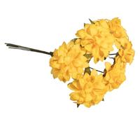 Rayher Ramo flores papel anémonas, amarillo sol, 30 mm ø, 10 cm, 6 ud, manualidades, 54080161