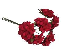 Rayher Ramo flores papel anémonas, rojo clásico, 30 mm ø, 10 cm, 6 ud, manualidades, 54080287