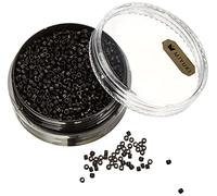 Rayher Rocallas Delica Miyuki, negro metálico mate, 6 g, 1,6 mm ø, bisutería, manualidades, 14761576
