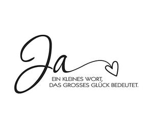 Rayher Sello de boda y estampado, "Ja-Ein kleines Wort, das großes Glück bedeutet", 5x9 cm, 28882000