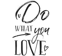 Rayher Sello Do What You Love, Madera, marrón, 6 x 6 x 2.6 cm
