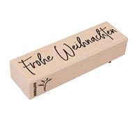 Rayher Sello 'Frohe Weihnachten', 3x10 cm, para manualidades y decoración Navidad, 29241000