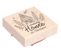 Rayher Sello Navidad 'Coming Home for Christmas', 7x7 cm, estampar manualidades, 29265000