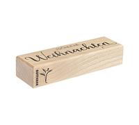 Rayher Sello Navidad 'Fröhliche Weihnachten', madera, 3x10cm, manualidades, 29190000