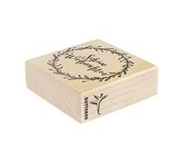 Rayher Sello Navidad 'Schöne Weihnachten', madera, 6x6 cm, manualidades, 29196000