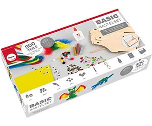Rayher Set de manualidades para niños, con 900 piezas y caja de madera, 69217000
