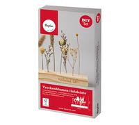 Rayher Set flores secas decoración, con expositor madera, 22,7x4x17 cm, 85484000