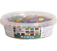 Rayher Teselas colores con brillo, 1x1 cm, 300 g, para manualidades y decoración, 14791999