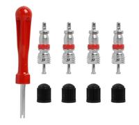 Raykce 1 Extractor de Válvula con 5 Núcleos de Válvula y 4 Tapas de Válvula, Desmontador de Vástagos de Válvula, Herramientas de Válvula de Neumático